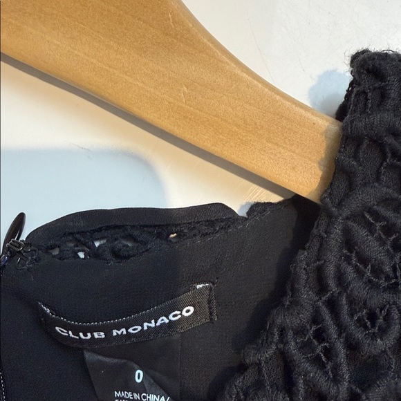 Club Monaco Black Lace Overlay Mini Dress Size 0 - Picture 5 of 10